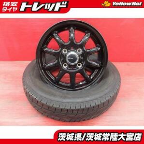 新品ホイール 中古夏タイヤ セット BEST RC10 13インチ ブラック 19-20年製 ブリヂストン ネクストリー 145/80R13 タント N-BOX等にの画像1