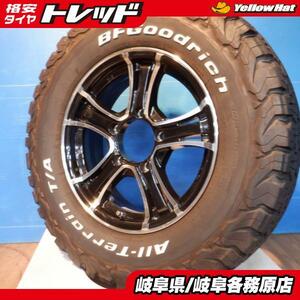 処分市 ジムニー カスタム車に 中古 4本set 五次元 16x5.5J+20 5H PCD139.7 BFグッドリッチ ALL Terain T/A KO2 225/75R16 115/112S