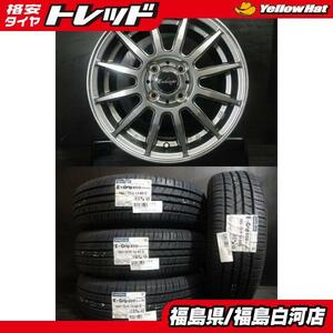 新品 夏組 4本 セット 185/70R14 88S 国産 GOODYEAR E-Grip EG01 23年製 低燃費 ＆ BEST Exchanger012 5.5J-14 +38 4H 100 ノート カローラ