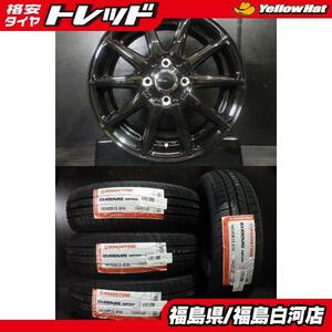 新品 セット 4本 165/65R15 81H ROADSTONE Eurovis HP02 23年製 ＆ AZ-Sport AT10 4.5J-15 +45 4H 100 ソリオ デリカD:2 タフト 等に 白河