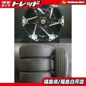 ヒゲ付 中古 265/60R18 ミシュラン LATITUDE TOUR HP 新品アルミ WEDS MUD VANCE 05 8.0J-18 6H 139.7 +20 夏 セット プラド 白河