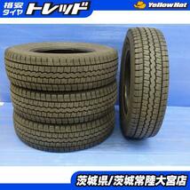 送料無料 中古 冬タイヤ スタッドレス 4本 タイヤのみ ダンロップ ウィンターマックス SV01 195/80R15 107/105L 2018年製 バリ山_画像1