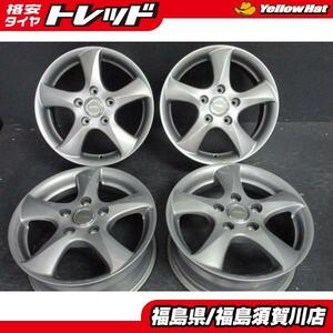 ブリヂストン TOPRUN RD5 トップラン 6J-15 +53 114.3 5H ガンメタ 中古4本セット フリード ステップワゴン アクセラ須賀川店頭取付OK