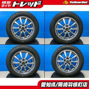 プリウスα 205/60R16 サマータイヤ ホイール 4本 SET DUNLOP ENASAVE RV505 + 中古 ユーロテック 16インチ ジューク 90系 ノア 岡崎