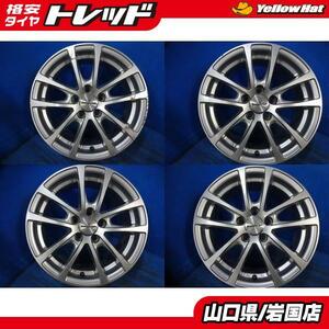 送料無料 中古アルミホイール 4本セット 阿部商会 ユーロデザイン 15インチ 6.5J IS38 5H100 スタッドレス用にもおすすめ アウディ A1