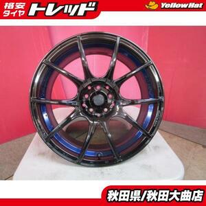 送料無料 限定1台! Weds Weds Sport SA-10R 18 7.5 +45 5H100 中古 4本セット 86 BRZ プリウス インチアップ カスタム 等に