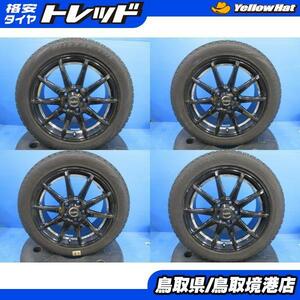 中古 アルミ 17インチ 7J +48 5H114.3 冬タイヤ ブリジストン 215/50R17 2019年製 VRX ヴォクシー ジェイド リーフ マツダ3