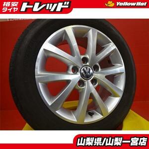 ゴルフ 205/55R16 中古夏タイヤセット 【中古】VW純正 16X6.5+50 5H112 【中古】2021年製 ブリヂストン ネクストリー 205/55R16 5分山 8分