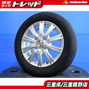 菰野 中古タイヤホイールセット4本 155/65R13 ライフ ゼスト ekワゴン パレット ルークス ラパンセイバーリング ジョーカー13インチ軽