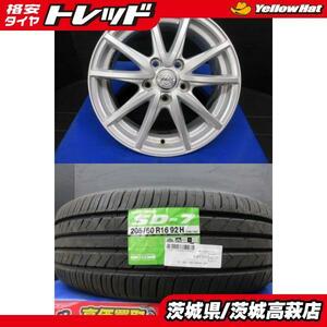 205/60R16 トーヨータイヤ TY SD7 ウェッズ JOKER アルミホイール 6.5J-16 +53 5H114.3 ４本セット 中古＆新品 夏用 高萩 ノア ZRR80G ZRR8