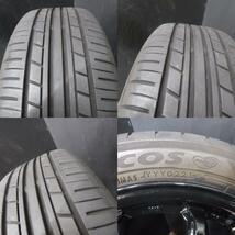 即決 送料無料 中古 夏タイヤ ヨコハマ ADVANdB V552 + ECOS ES31 165/55R15 新品アルミ AZ-sports 15インチ +45 4穴 100 ブラック 4本セッ_画像8