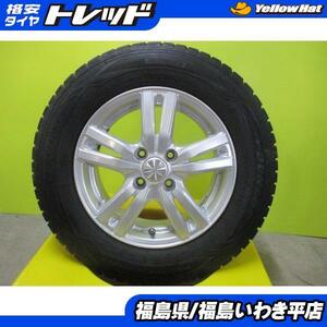 ★いわき★シビック DUFACT 14インチ 5.5J 4H100 ダンロップウインターマックスWM01 185/70R14 中古４本セット ノート カローラ等