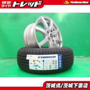 スイフトスポーツ ロードスター 中古 ラポルタ 16インチ 6.5J +46 5H114.3 新品 WINRUN 185/55R16 スズキ SUZUKI マツダ MAZDA 5穴