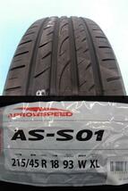 新品4本SET WEDS ビオンドFL 7.0J+53 5H-114.3 アロースピード S01 2023年 215/45R18インチ マツダ3 MAZDA3 アクセラスポーツ HV_画像2