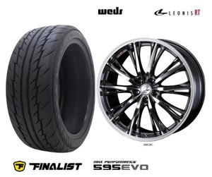 取寄せ品 WEDS レオニスRT MC 7.5J+48 5H-114.3 FINALIST 595EVO 22年 225/40R19インチ RP6～系 ステップワゴン C28 セレナ ジューク