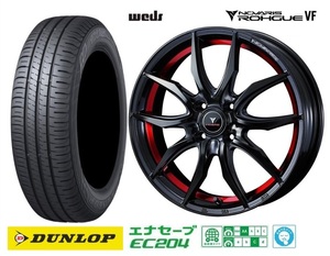 取寄せ品 4本SET WEDS ローグVF ダンロップ EC204 2022年製 165/60R15インチ MA05系 ソリオ MR01系 ハスラー MS フレアクロスオーバー