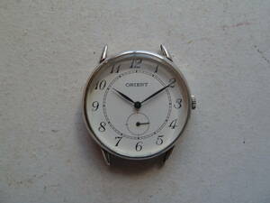 オリエント　メンズ　手巻き　腕時計　W251104-60　スモセコ　白文字盤　全数字　ステンレスモデル