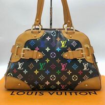 1円【極美品・鑑定済】LOUIS VUITTON ルイヴィトン クラウディア マルチカラー ノワール ハンドバッグ モノグラム 肩掛け_画像1