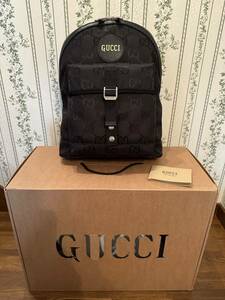 【新品・未使用】GUCCI グッチ / GGリュックサック ブラック　オフ ザ グリット バックパック