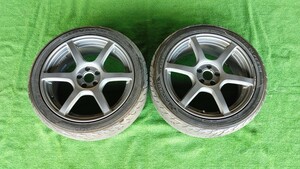 ☆　86 BRZレイズ RAYS ボルクレーシング PCD100 5穴　17×7J 215/45R17 91W 2016年タイヤ　カスタム　車検、ADVANタイヤ不要は外します☆