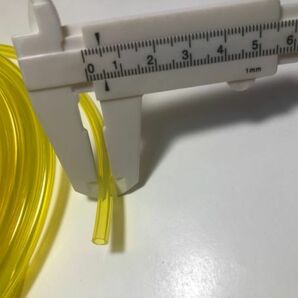 ◇ 50cm 耐油 燃料ホース 草刈機 刈払機 エンジン用 汎用 硬質タイプ / 外径 5mm 内径 3mm / 黄色 新品の画像3