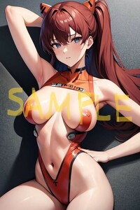 エヴァンゲリオン アスカ 2L ポストカード 同人 イラスト コスプレ 巨乳 アニメ