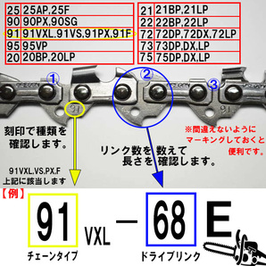 FUJIMI [R] チェーンソー 替刃 10本 95VPX-72E ソーチェーン | ハスクバーナ H30-72E | スチール 23RM-72Eの画像2