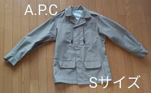 ☆A.P.C メンズ ブルゾン ジャケット Sサイズ ベージュ ミリタリー アーペーセー☆