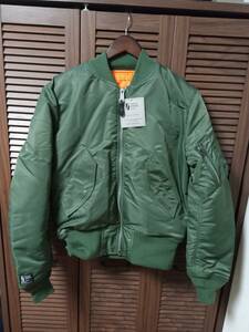 Deadstock デッドストック アメリカ製 Valley Apparel L.L.C. バレー アパレル 1980’s MA-1 BASIC Sサイズ SAGE-GREEN オリーブ 米軍納入