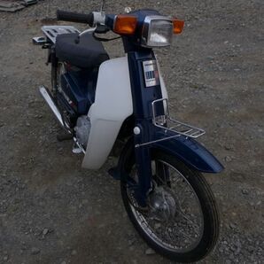 茨城 1987年 セル付き 4速 C50CMH スーパーカブ50スーパーカスタムセル付 ワンオーナー 5800km 角目 青 カブ50 50cc 原付 車体の画像5