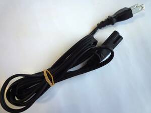 I-SHENG power supply cable power cord glasses cable glasses code AC125V 7A 1.6m black black glasses type AC power cord glasses type plug tube tsubo 