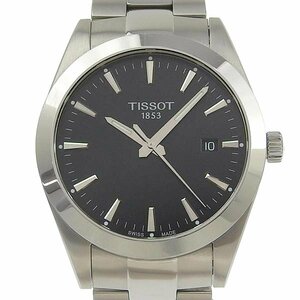 1円 稼働 ティソ TISSOT T127410A クオーツ ジェントルマン 黒文字盤 SS×SS メンズ 腕時計