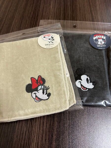3coins ディズニーコラボ ミッキーミニーハンドタオル