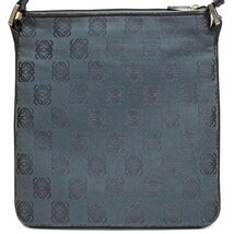 LOEWE【ロエベ】ショルダーバッグ　アナグラム　ブラック　キャンバス×レザー　ポシェット　サコッシュ　メンズ　レディース【中古】_画像3