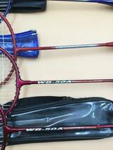 OK8921○バトミントン ラケット 22本 まとめ YONEX LANSOG SINTEX GRAMPUS Winghart WB-50A/GR-404/AL-100 ケース/羽付【未確認】 同梱不可_画像5