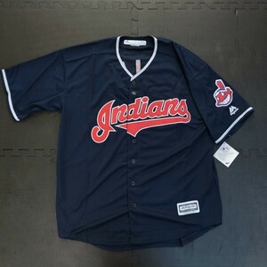 新品 未使用品 majestic MLB Cleveland Indians replica jersey Andrew Miller インディアンス レプリカ ユニフォーム SIZE 48(L-XL)