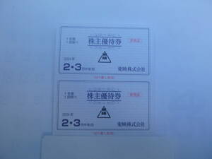 東映株主優待券2月～3月分2冊セット太秦映画村2名が入場無料券☆送料無料♪