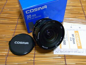 [送込] COSINA MF 20mm F3.8 ／ペンタックスKAマウント ／コシナ