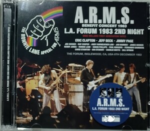 ARMS/ERIC CLAPTON・JEFF BECK・JIMMY PAGE 2枚組 輸入盤 CD 1983年 LIVE L.A FORUM 2ND LED ZEPPELIN