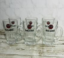 OR3】 バカルディ ジョッキ ビールジョッキ グラス BACARDI BACARDi ロゴ入り コップ 6個セット_画像3