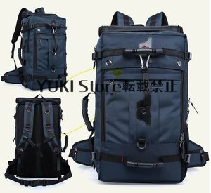 大容量 50L メンズ 黒 リュック リュックサック 4way 40L 防犯 バッグ アウトドア バックパック 防水ナイロン　17PC収納可能 ロック付き