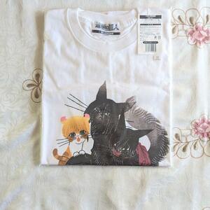 新品 進撃の巨人 エレン猫&ミカサ猫&アルミン猫 Tシャツ XL 黒ねこ意匠 エレン 猫 ミカサ アルミン RE:SHAZAM リシャザム