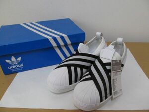 (56529)adidas　アディダス　SUPERSTAR SLIPON W　スーパースター　スリッポン　スニーカー　ホワイト　23.5　タグ付き　未使用