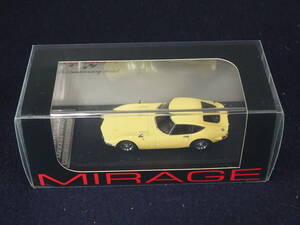 MIRAGE ミニカー＜Toyota 2000GT Bellatrix Yellow＞8374 1:43 SCALE MODEL PRODUCED BY HPI ケース入り 箱入り
