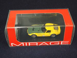 MIRAGE ミニカー＜Toyota 2000GT 1966 Speed Trial＞8327 1:43 SCALE MODEL PRODUCED BY HPI ケース入り 箱入り