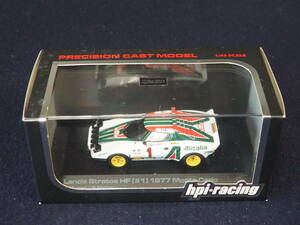 hpi-racing ミニカー＜Lancia Stratos HF(#1) 1977 Monte Carlo Winner＞980 PRECISION CAST MODEL 1:43 SCALE ケース入り 箱入り HPI