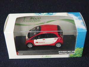 KYOSHO ミニカー＜MITSUBISHI I-MiEV 2008＞(White × Red) JC59002WR eco Jcollection ケース入り 箱入り