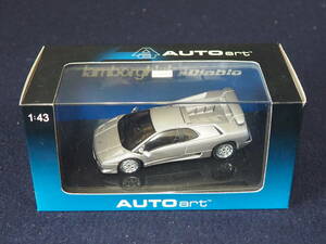 AUTO art ミニカー＜LAMBORGHINI DIABLO COUPE VT＞(TITANIUM SILVER) 54571 1:43 Gateway Global Limited ケース入り 箱入り