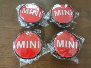 MINI ミニホイール センター キャップ 4個セット レッド