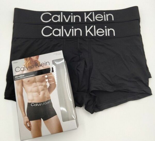 【Lサイズ】Calvin Klein(カルバンクライン) ローライズボクサーパンツ ブラック 2枚組 男性下着 NP2607
